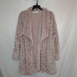 Fair Haven Cozy Textured Cardigan in Blush Pink Womens Medium #204